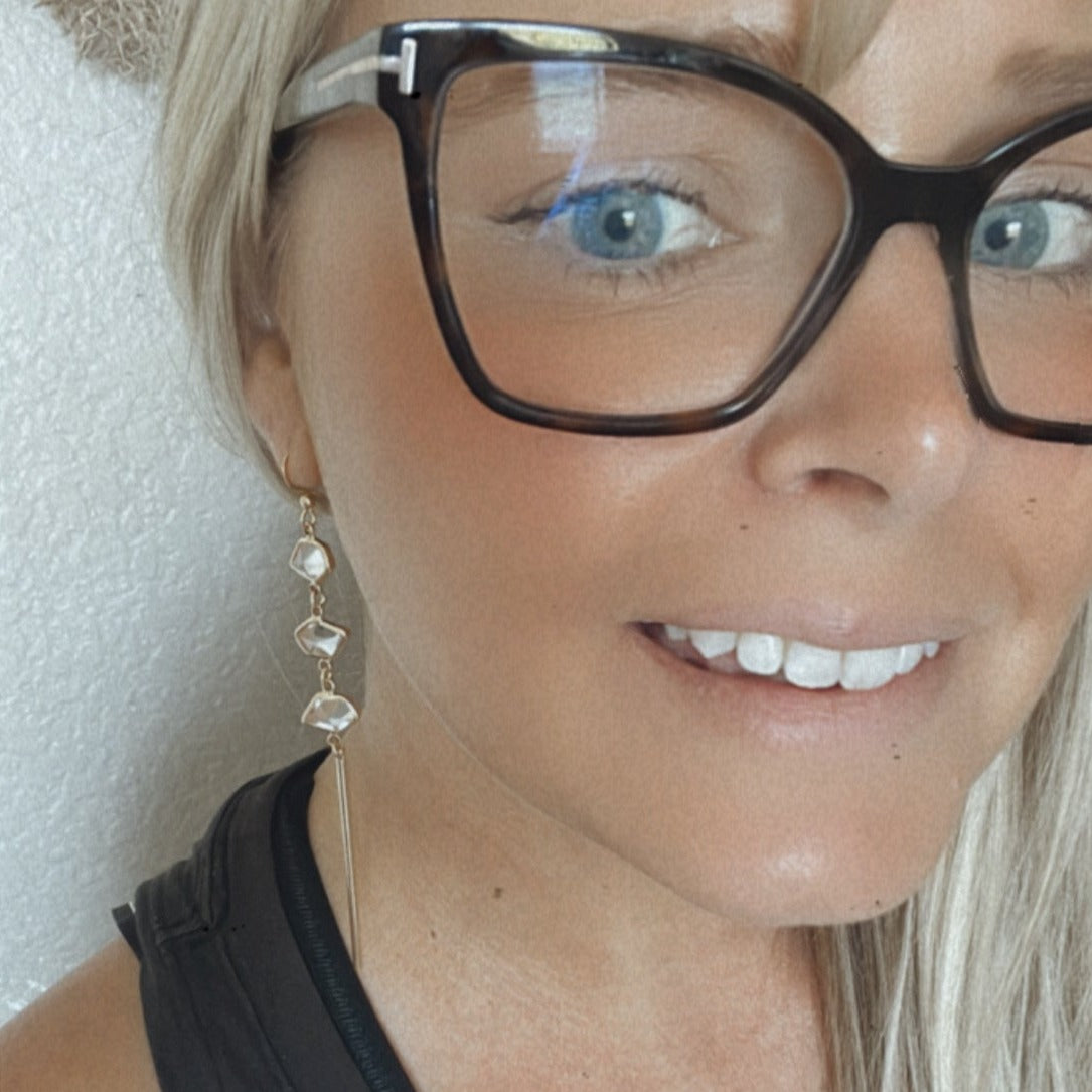 Bali-Ali Gemstone Earrings :: Crystal Clear