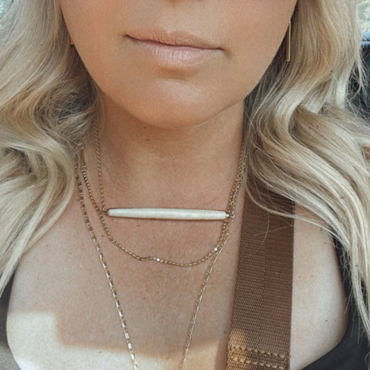 Ellie Bar Necklace :: 24k Gold Filled