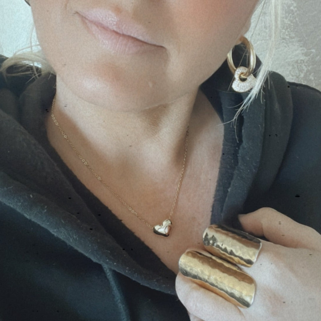 'Love Bubbles' Heart Necklace :: 24k Gold Filled