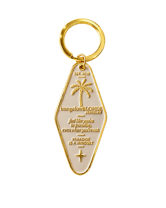 bungalowBLONDE Paradise Motel Keychain