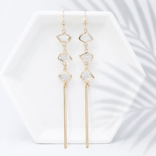 Bali-Ali Gemstone Earrings :: Crystal Clear