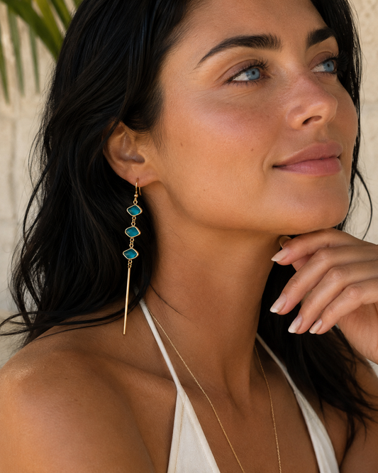 Bali-Ali Gemstone Earrings :: Island Ocean