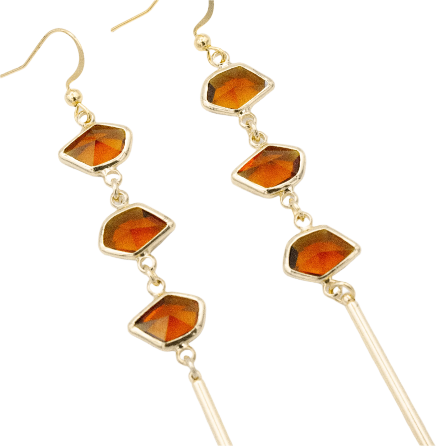 Bali-Ali Gemstone Earrings :: Amber
