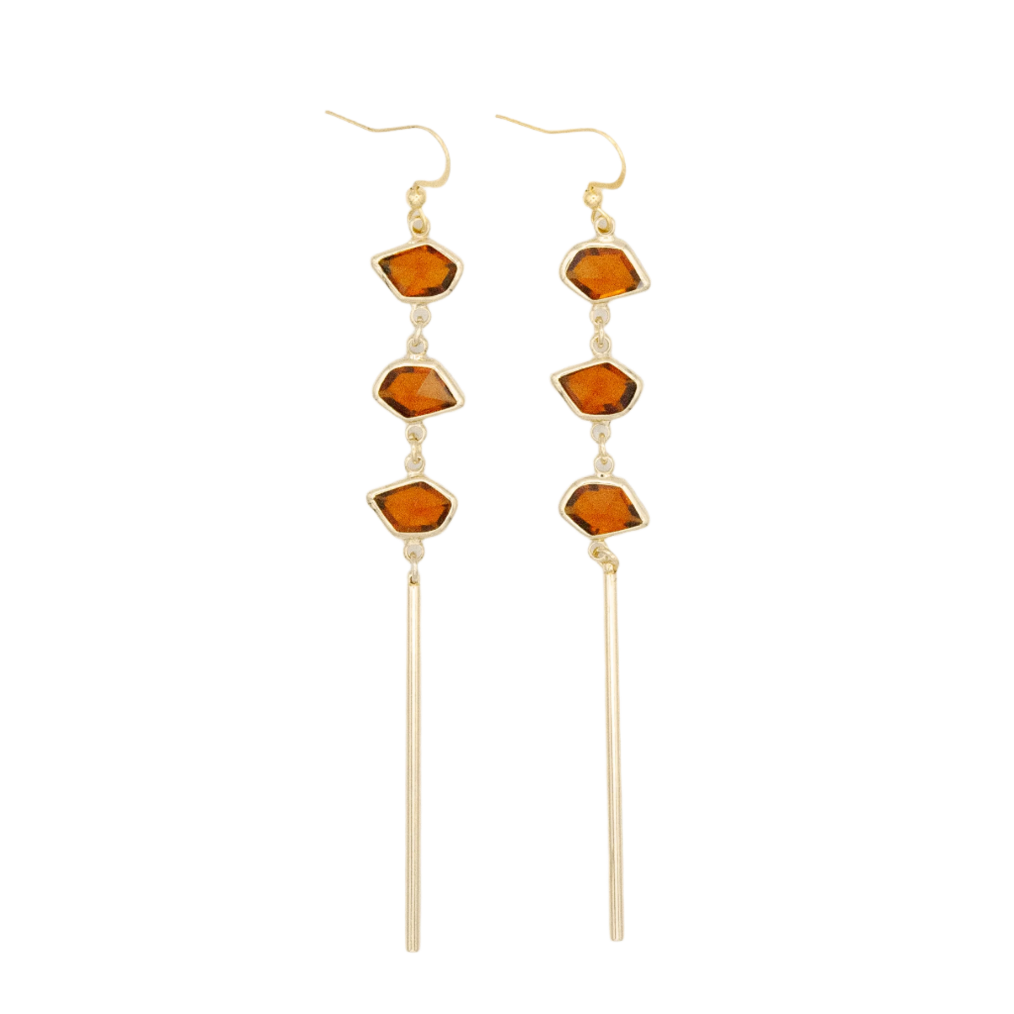 Bali-Ali Gemstone Earrings :: Amber