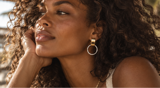 Mini Two Tone Gimchi Hoops