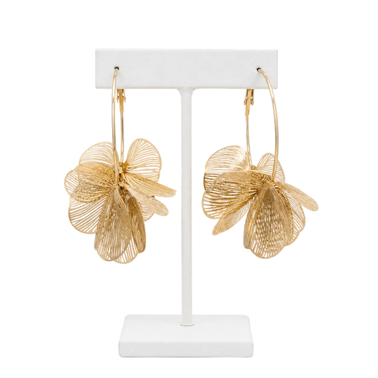 Island Bloom Hoops : Gold