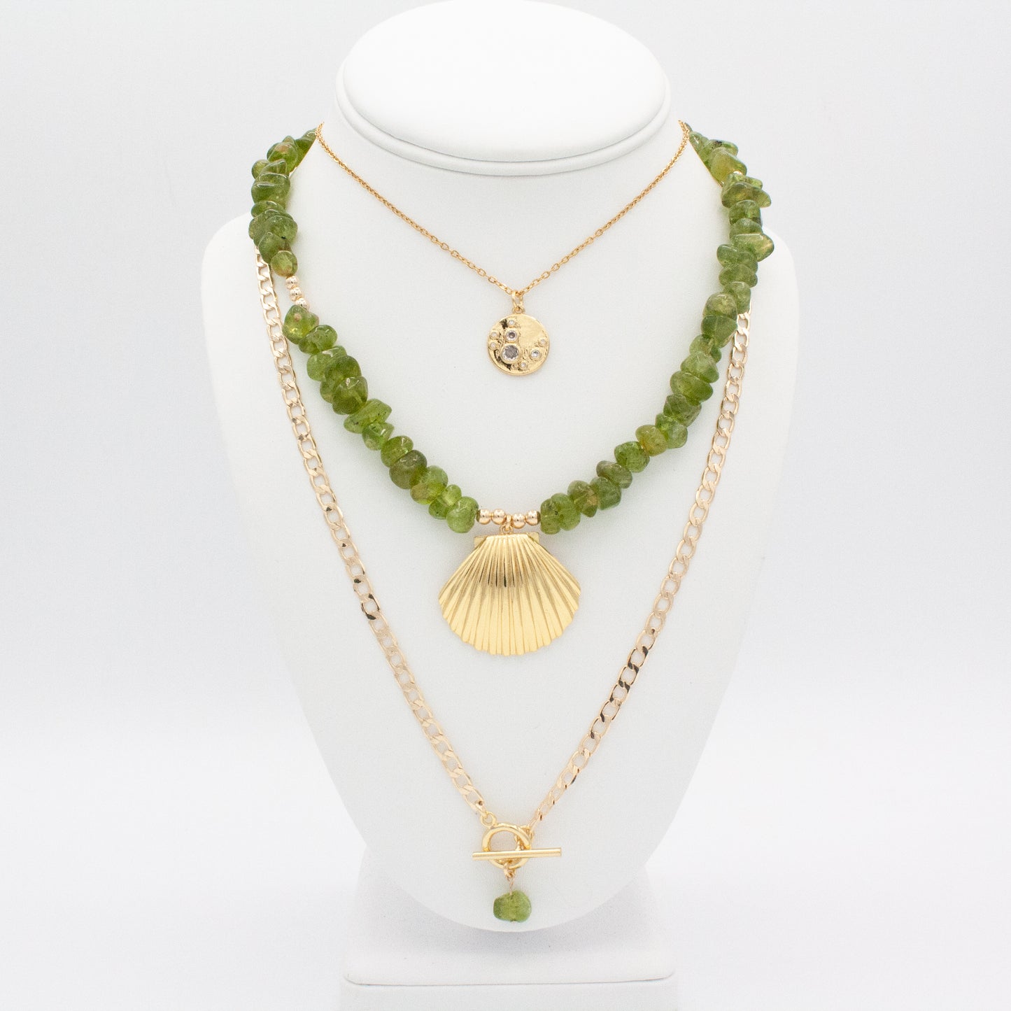 Isla Verde Peridot Necklace :: 16k Gold Filled