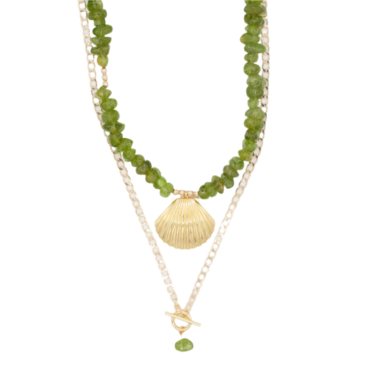 Isla Verde Peridot Necklace :: 16k Gold Filled