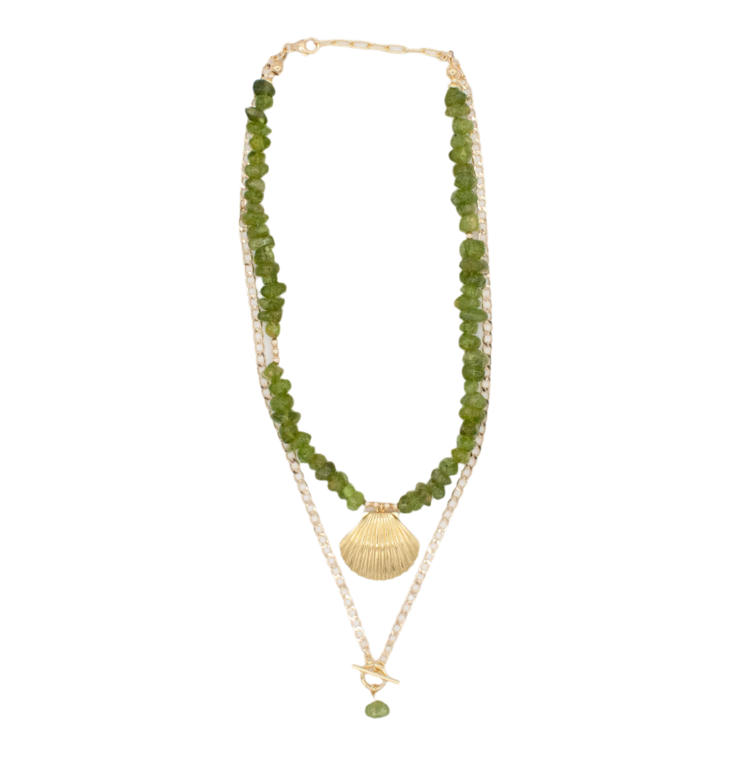 Isla Verde Peridot Necklace :: 16k Gold Filled