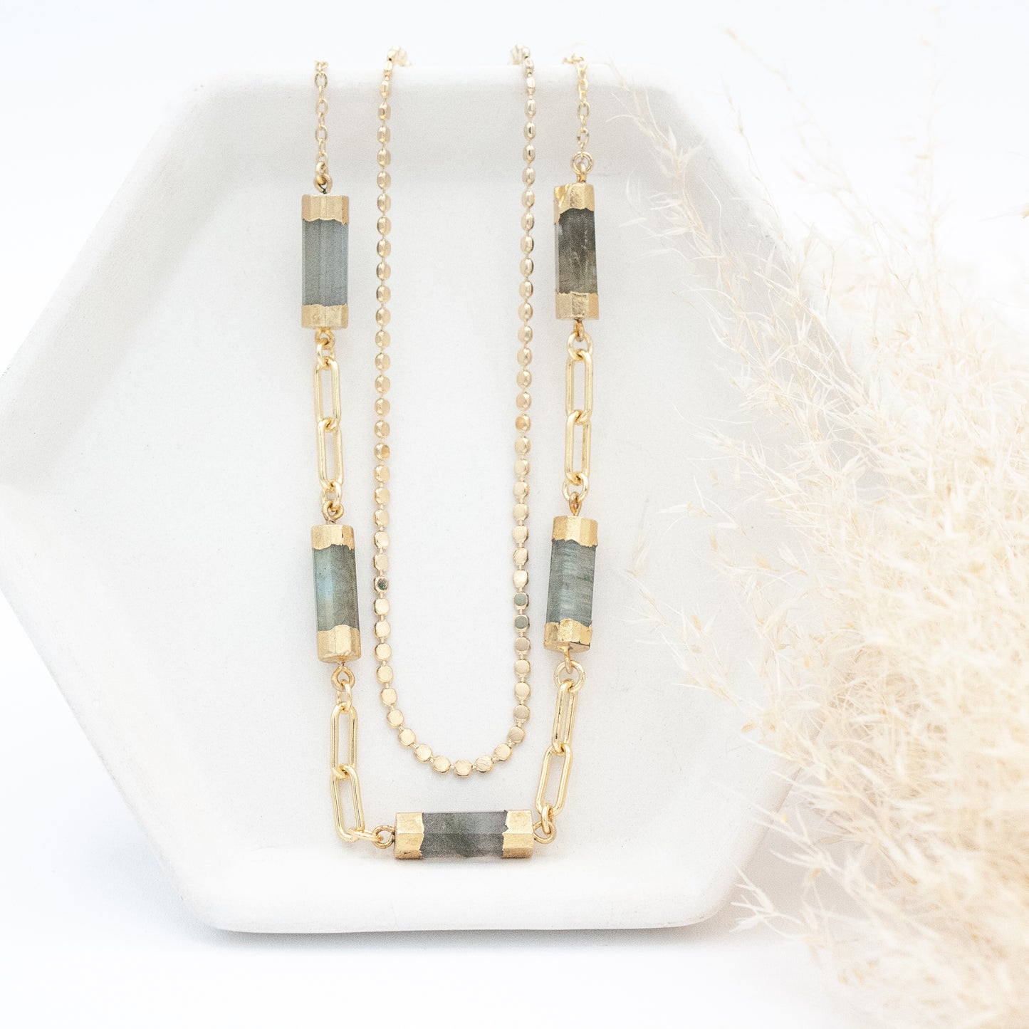 Flotilla Labradorite Necklace :: 14k Gold Filled