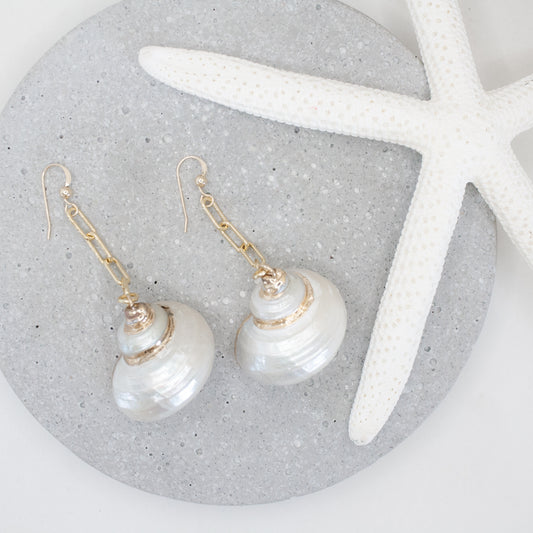 Seashell Earrings :: 14k Gold Filled