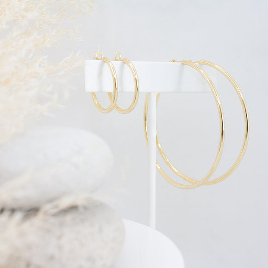 Timeless Gold Hoops :: 14k Gold Filled