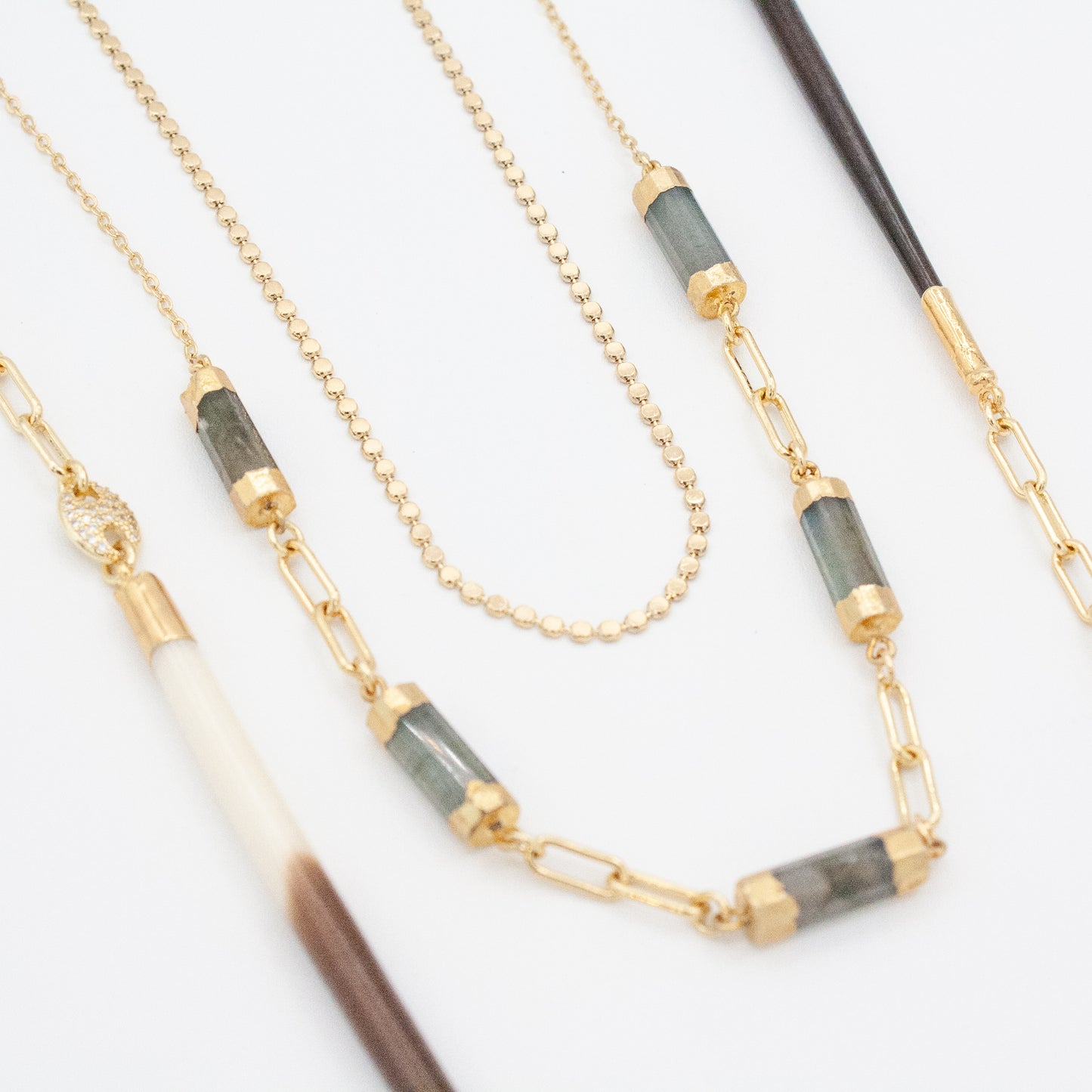 Flotilla Labradorite Necklace :: 14k Gold Filled