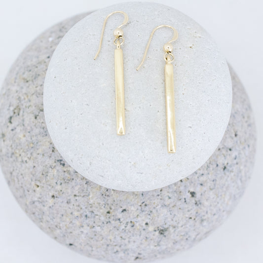 101 Bar Earrings :: 24k Gold Filled