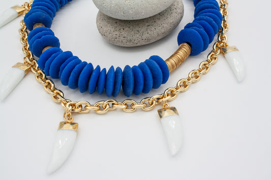 Antigua Beaded Necklace :: Santorini