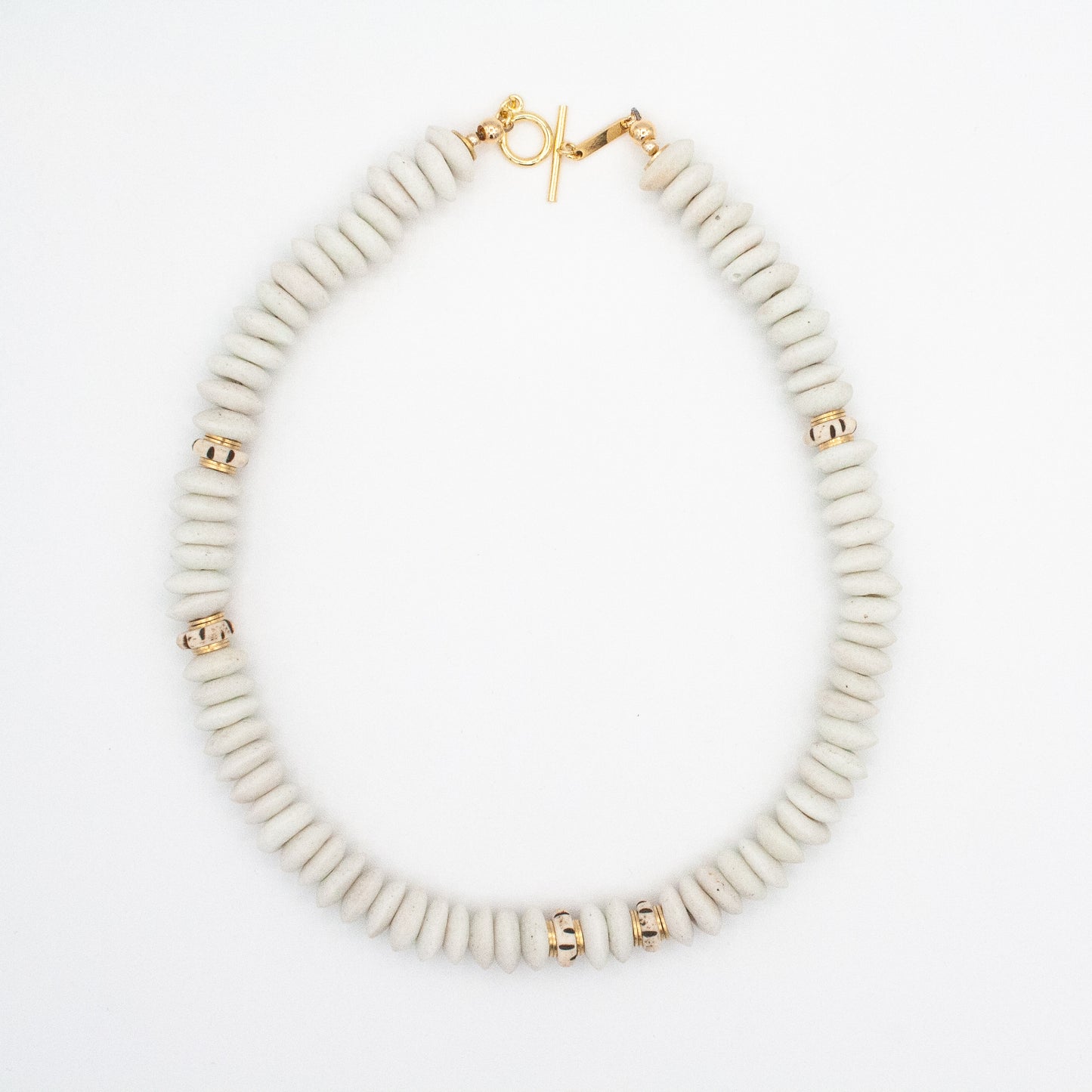 Antigua Beaded Necklace :: Cloud White