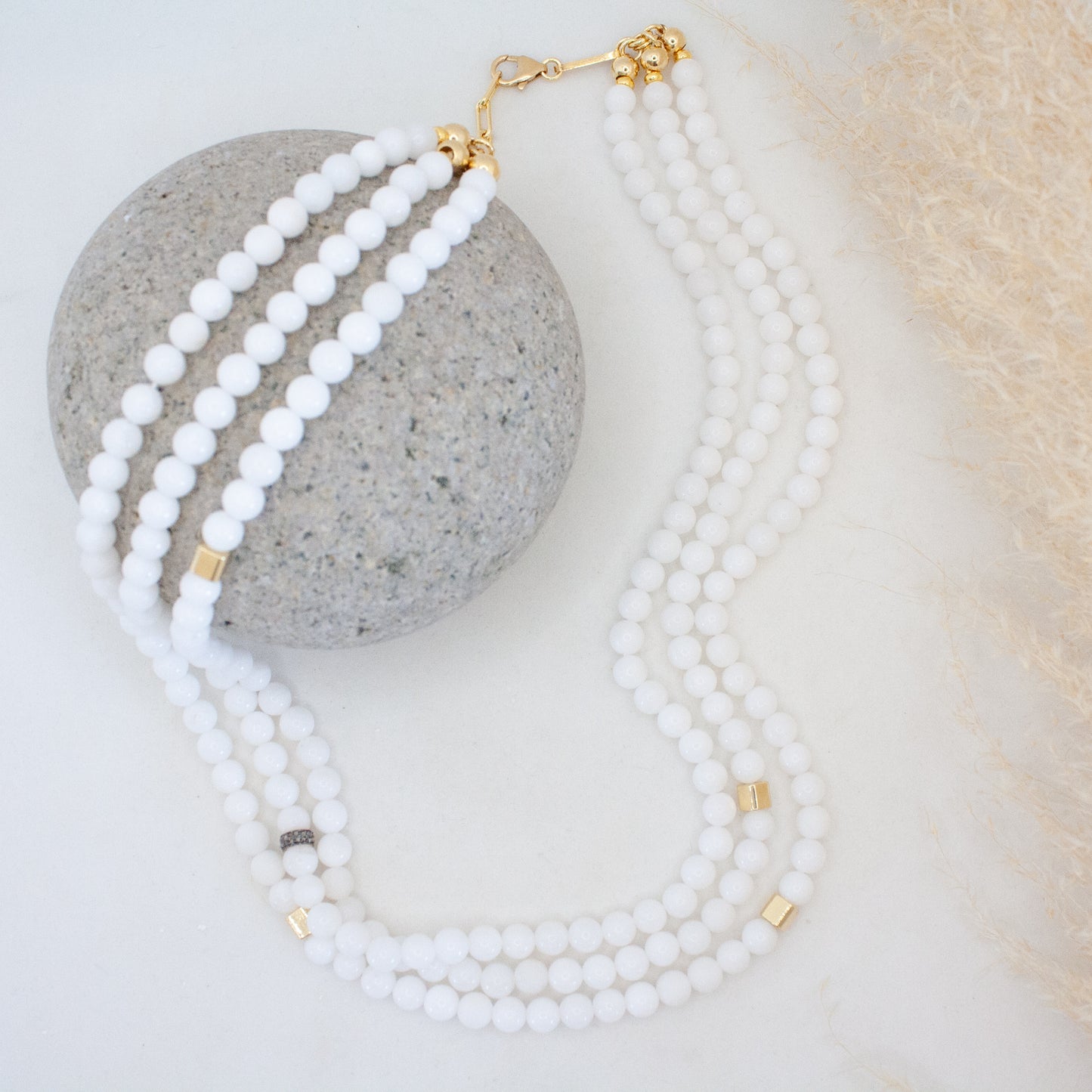 Pave Diamond & Jade Bliss Necklace :: 14k Gold Filled