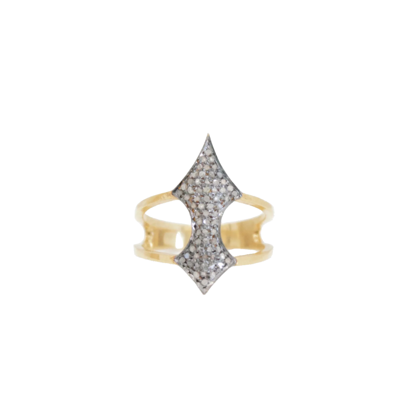 Pave Diamond Valyrian Shield Ring
