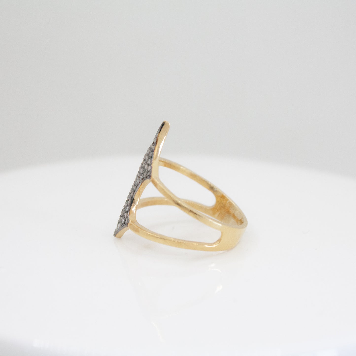 Pave Diamond Valyrian Shield Ring