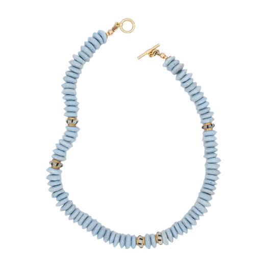 Antigua Beaded Necklace :: Powder Blue