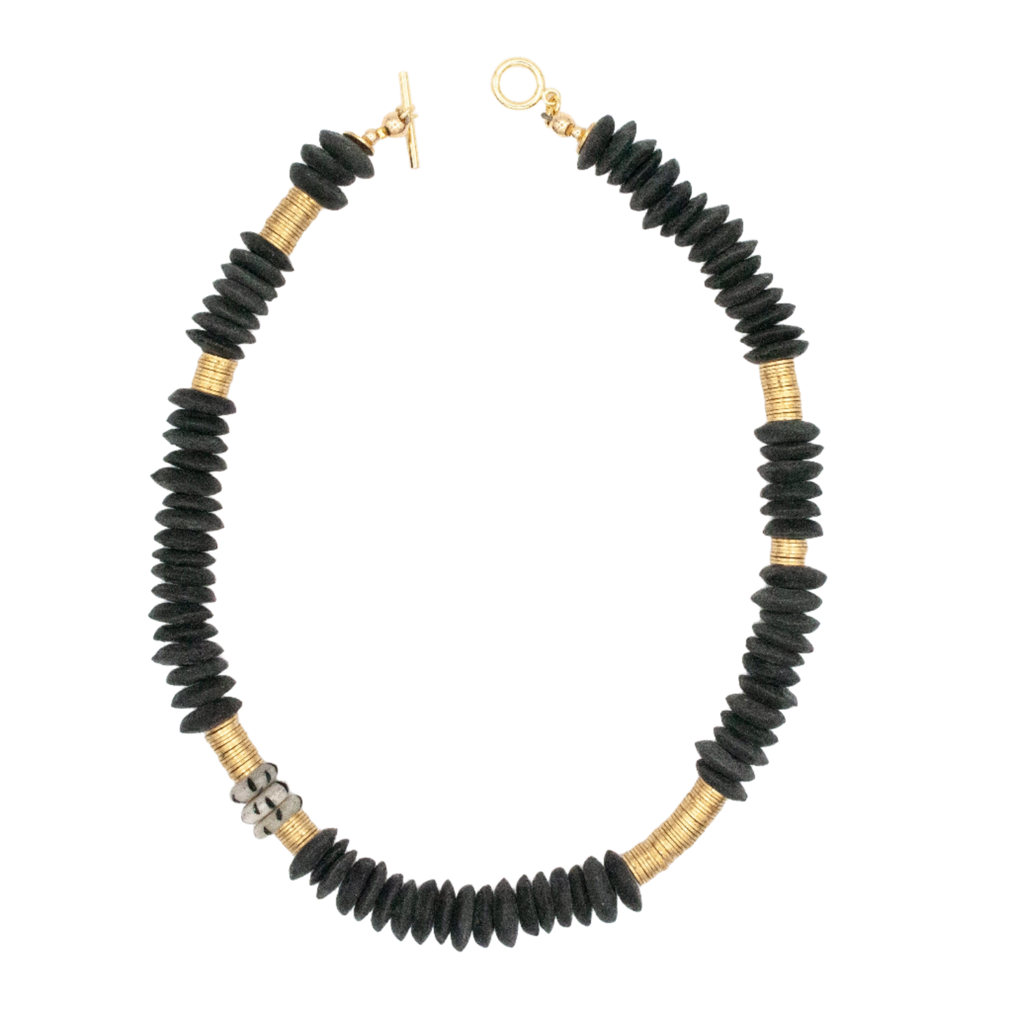 Antigua Beaded Necklace :: Slate Grey