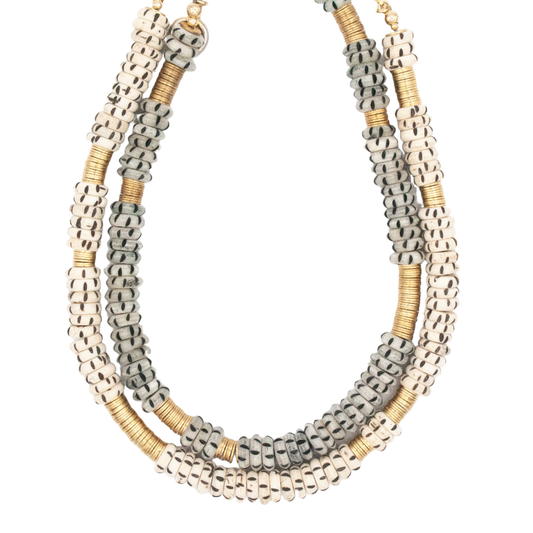 Barbudos Beaded Bone Necklace