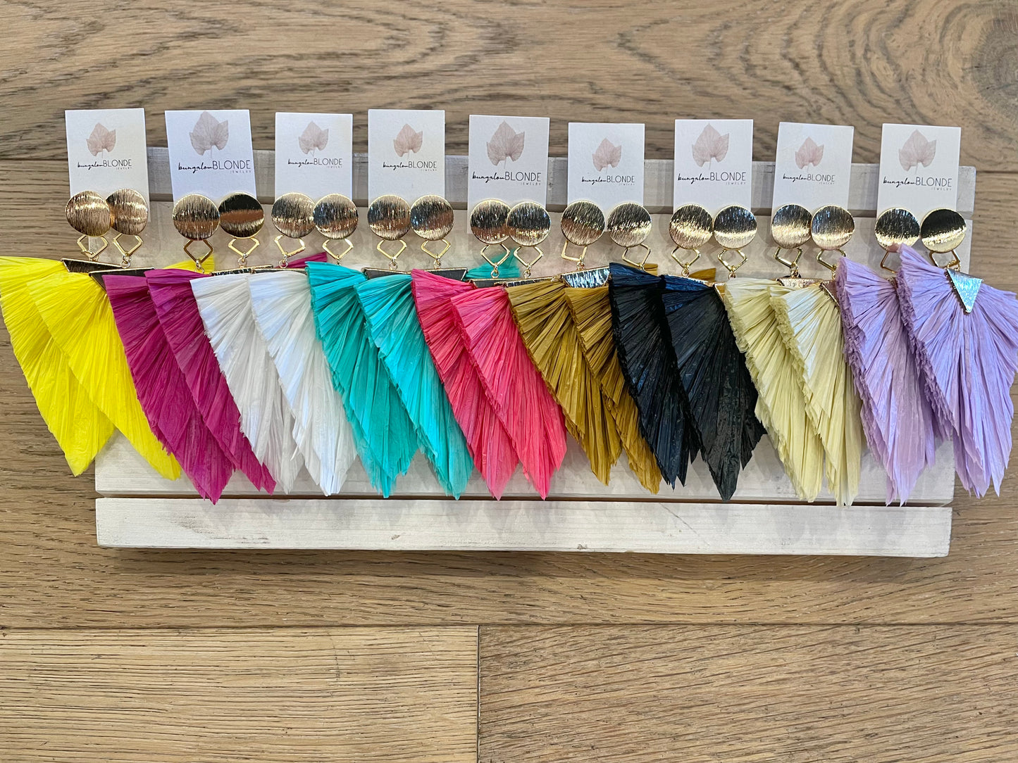 Palm Leaf LaLa Earrings (8 Colors)