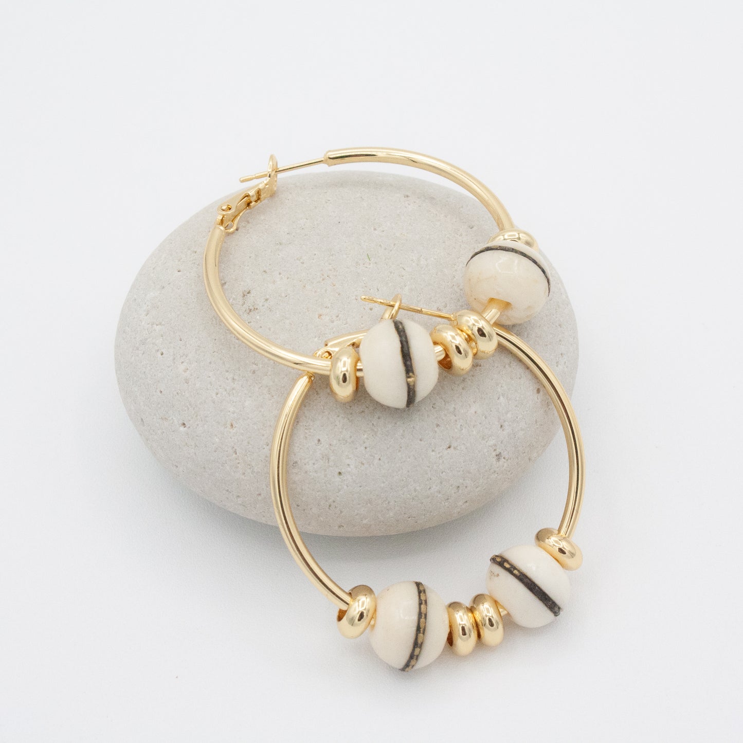 Isla Batik Hoop Earrings :: 16k Gold Filled