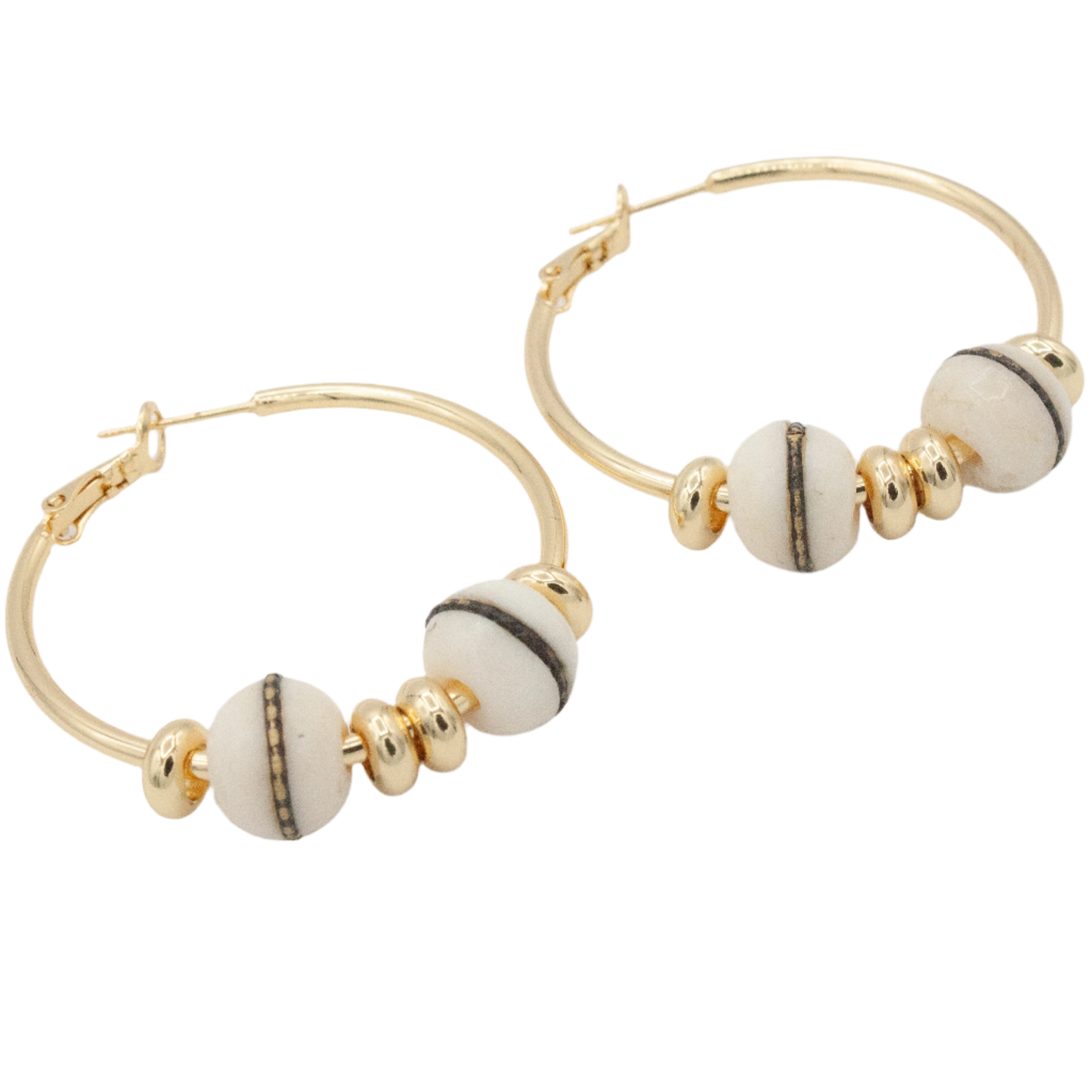 Isla Batik Hoop Earrings :: 16k Gold Filled
