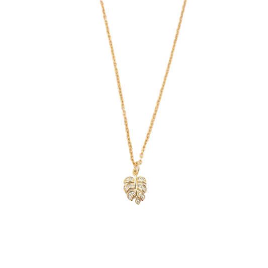 Mini Monstera Necklace