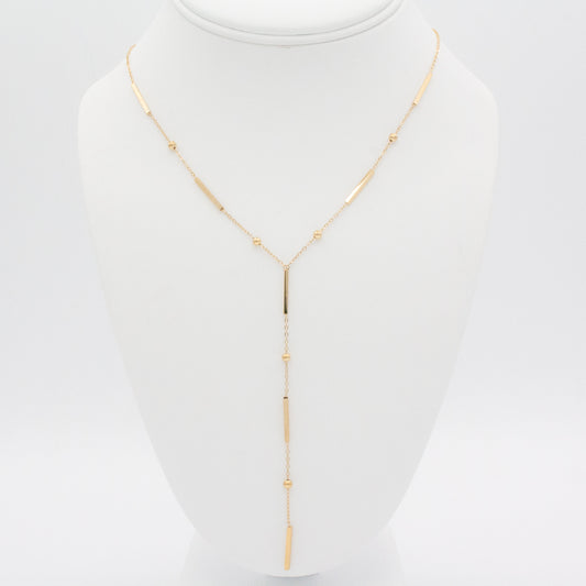 Pool Lounger Lariat Necklace : Gold