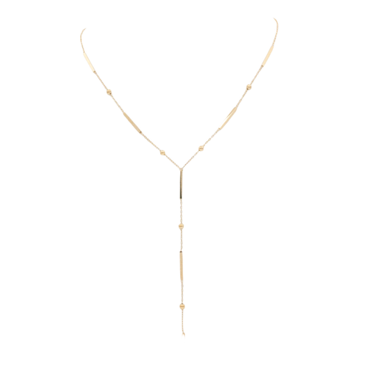 Pool Lounger Lariat Necklace : Gold