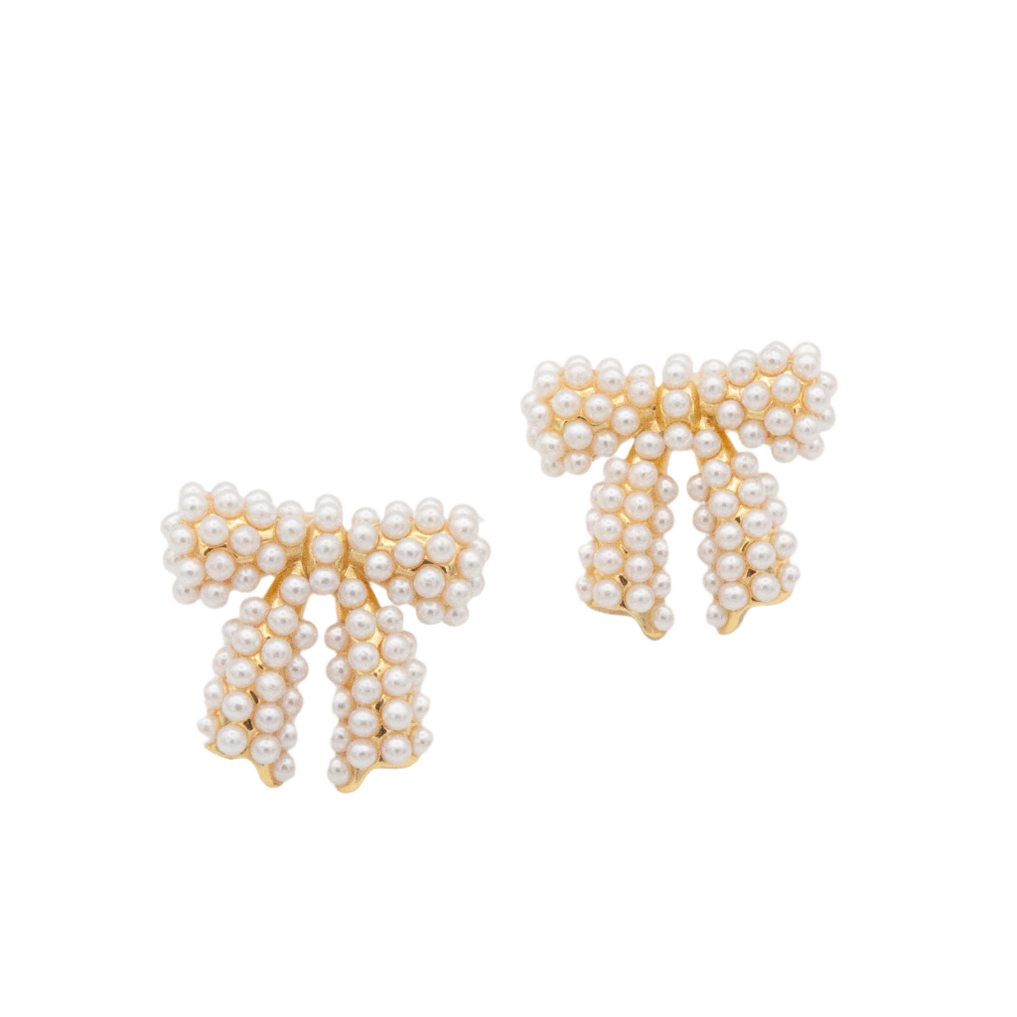 Maria Pearl Bow Earrings : 14k Gold Filled