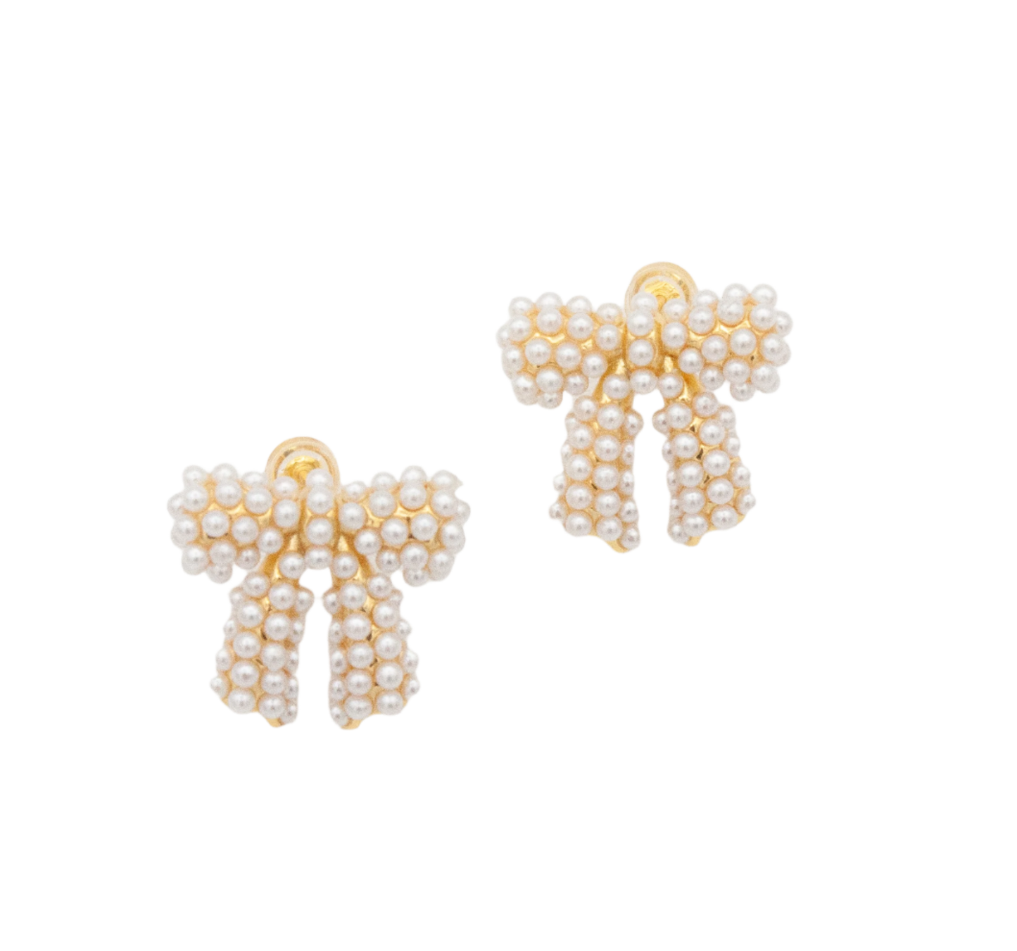 Maria Pearl Bow Earrings : 14k Gold Filled