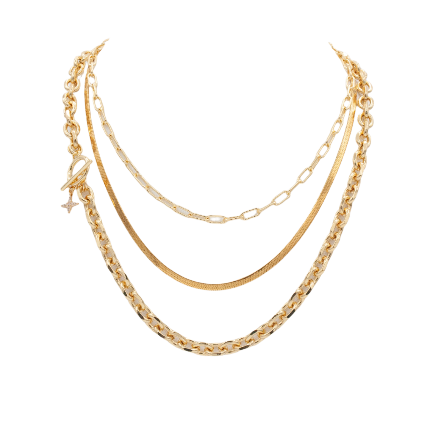 Trifecta Necklace : Gold Filled