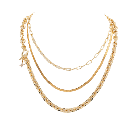 Trifecta Necklace : Gold Filled