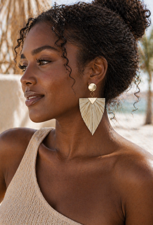 Palm Leaf LaLa Earrings (8 Colors)