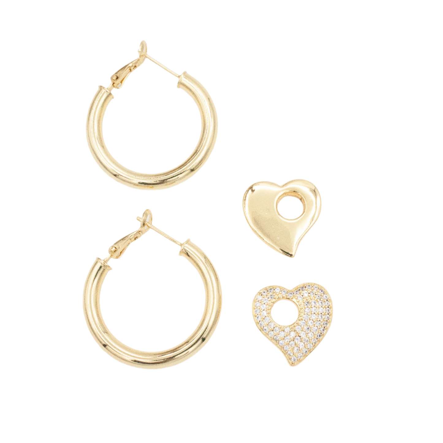 Heartbreaker Hoops (3 in 1) : 14k Gold Filled