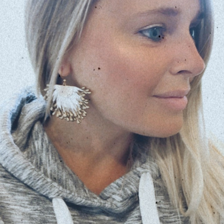 Firework Tassel Fringe Earrings : Gold