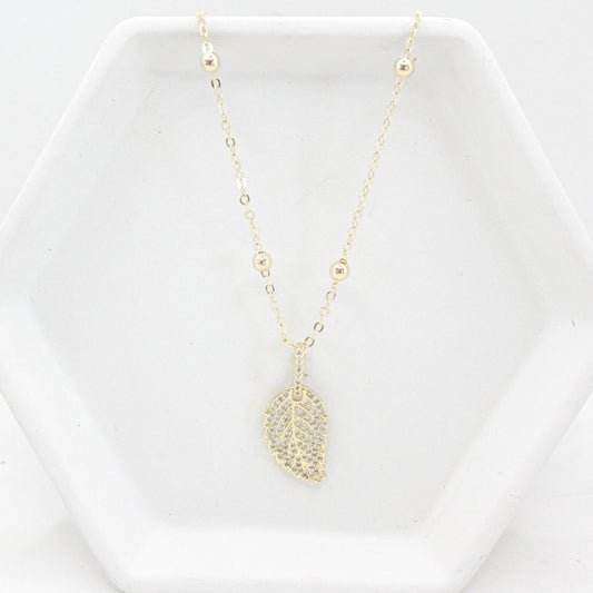 Turning A New Leaf Necklace :: 16k Gold Filled
