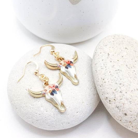 Steer Head Earrings :: Kahlo