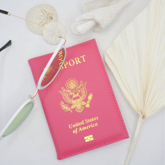 First Class Pink Passport Cover