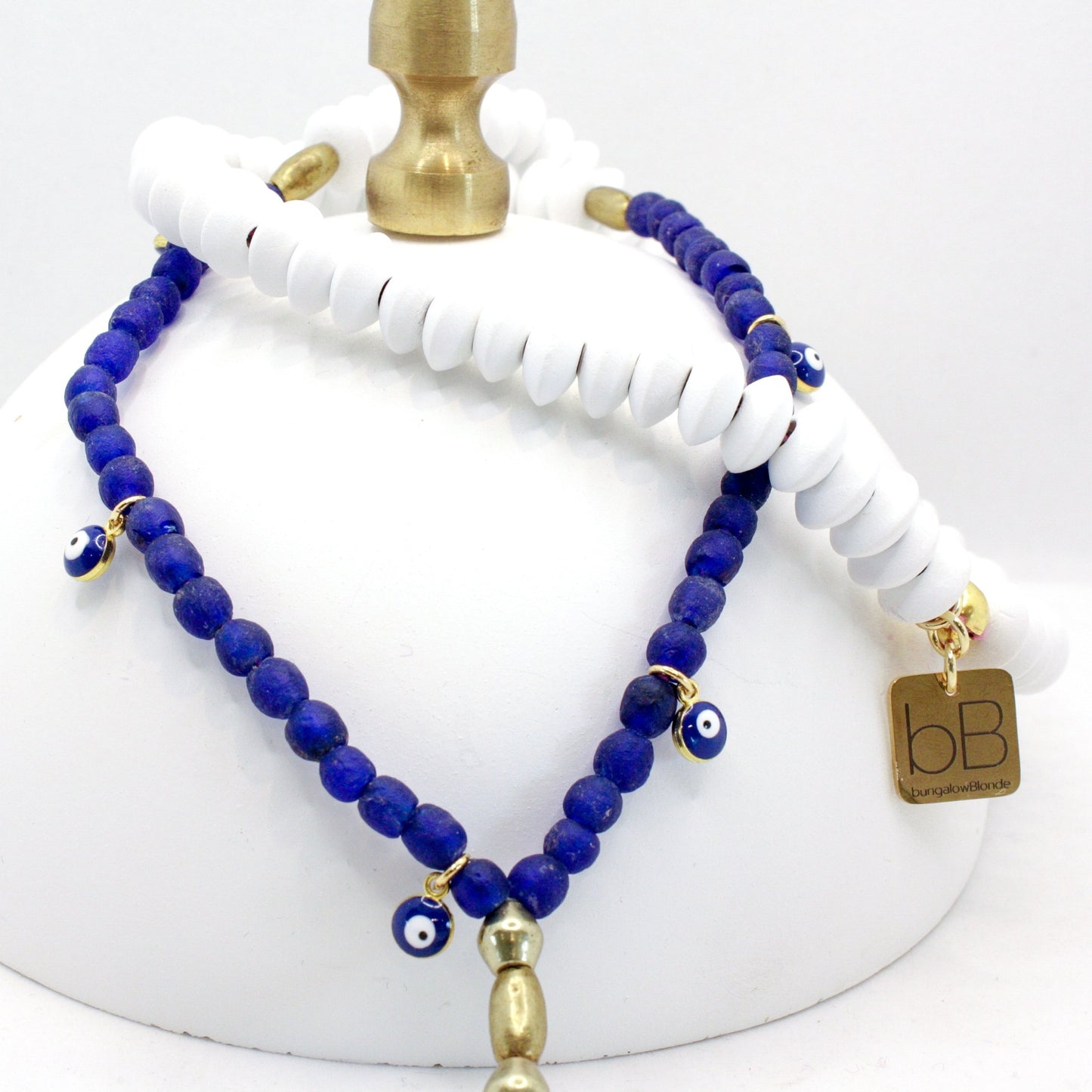 Santorini Evil Eye Tassel Necklace