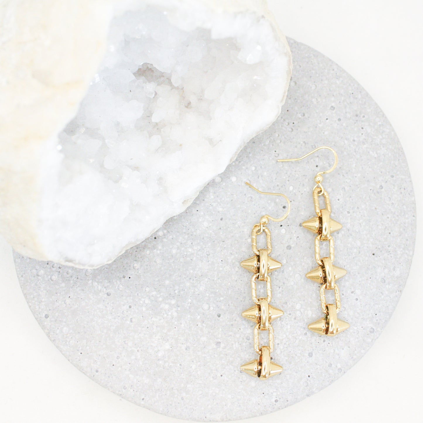 Ibiza Roller Spike Earrings :: 24k Gold Filled