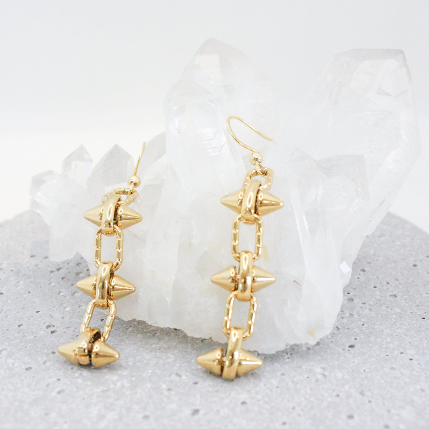 Ibiza Roller Spike Earrings :: 24k Gold Filled