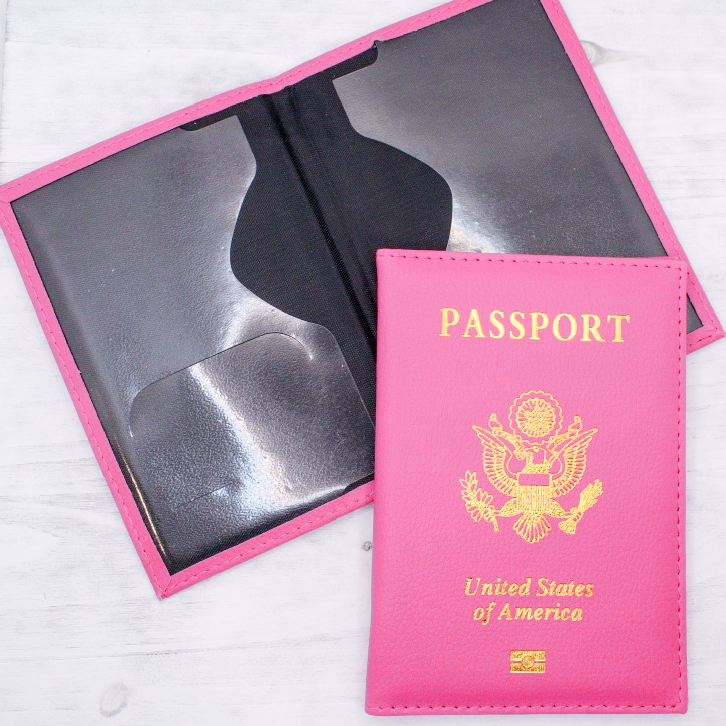 First Class Pink Passport Cover
