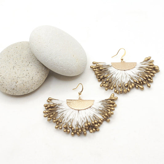 Firework Tassel Fringe Earrings : Gold