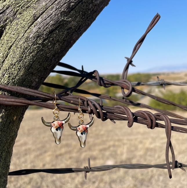 Steer Head Earrings :: Kahlo