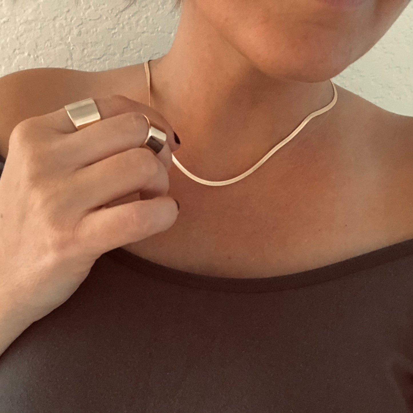 Fer-de-lance Snake Chain Necklace