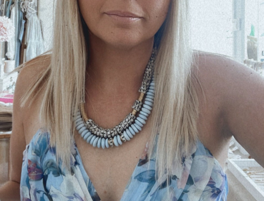 Barbudos Beaded Bone Necklace